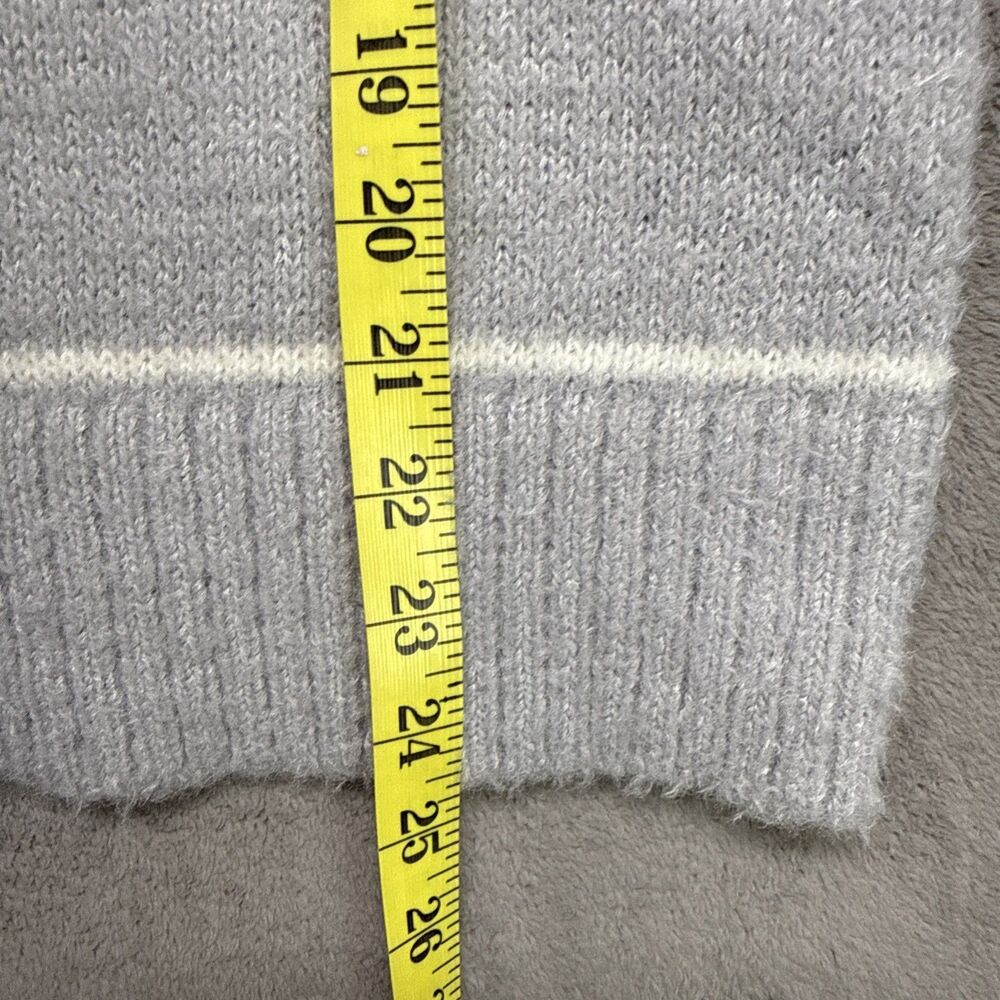 Target Women's Grey Stripe Sweater S NWT Recycled Polyester Pullover New - Picture 7 of 9